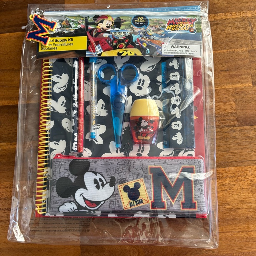 Disney Mickey Mouse School Supply Kit - Red, Blue, Yellow - Picture 2 of 6